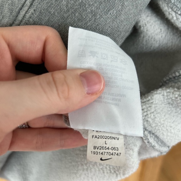 Men’s Nike Heather Gray Hoodie Size L - Picture 5 of 6